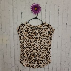 Lily White Cheetah Print Top